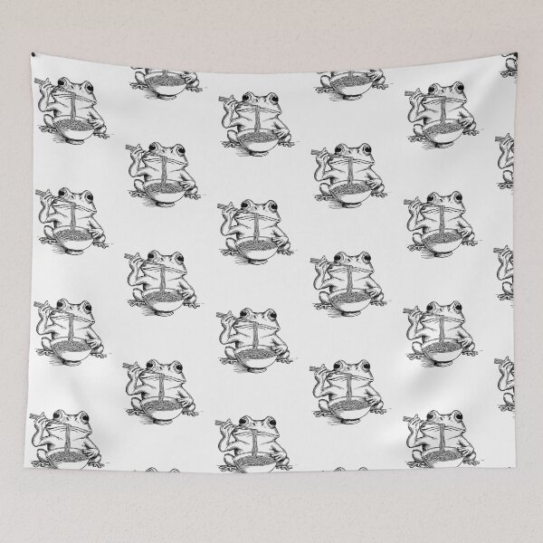 Item preview, Kawaii Cute Frog Eating Ramen Japanese Noodles Anime Lovers designed and sold by SOUFIANE1991.