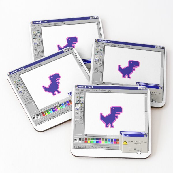 Item preview, Pixel Error: Retro Paint Dino Aesthetic designed and sold by SlientOrbit.
