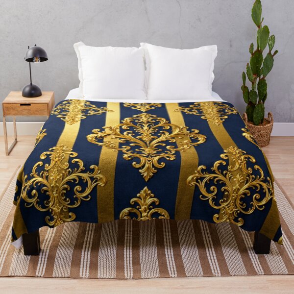 Item preview, Navy Blue & Gold Striped Ombre Baroque designed and sold by DesignsByPrnces.
