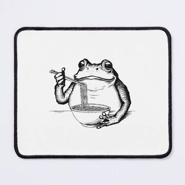 Item preview, Kawaii Cute Frog Eating Ramen Japanese Noodles Anime Lovers designed and sold by SOUFIANE1991.