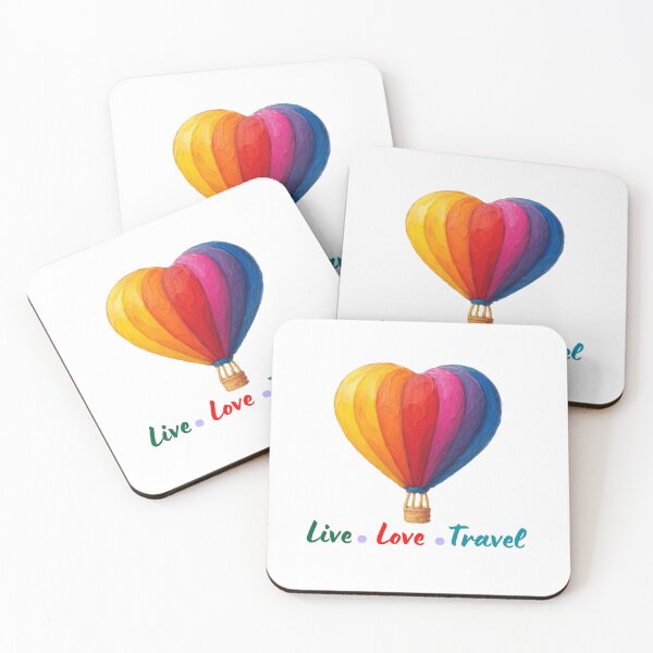 Item preview, Live Love Travel Hot Air Balloon Quote designed and sold by Inkworksbyshery.