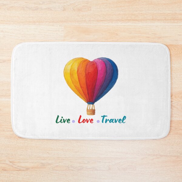 Item preview, Live Love Travel Hot Air Balloon Quote designed and sold by Inkworksbyshery.