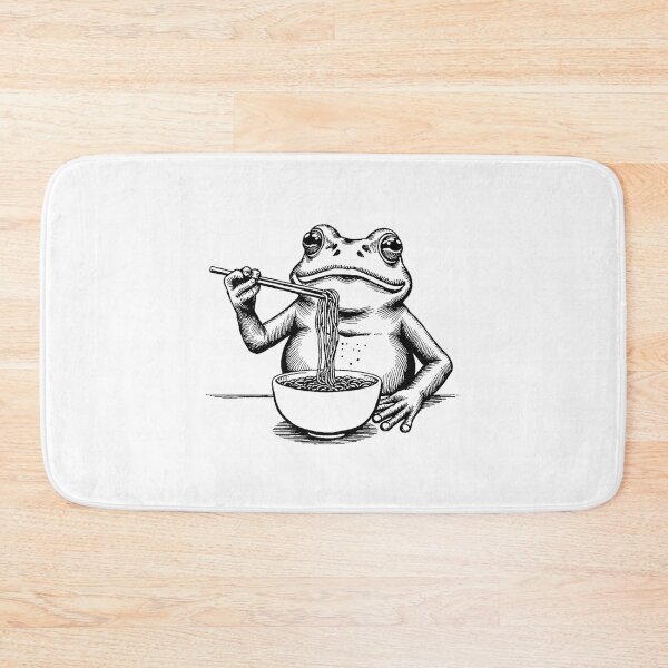 Item preview,  Kawaii Cute Frog Eating Ramen Japanese Noodles Anime Lovers designed and sold by SOUFIANE1991.