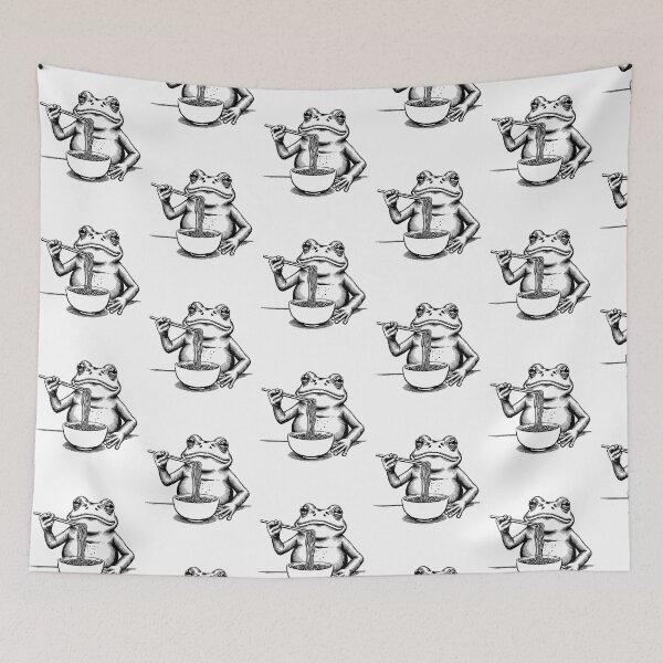 Item preview,  Kawaii Cute Frog Eating Ramen Japanese Noodles Anime Lovers designed and sold by SOUFIANE1991.