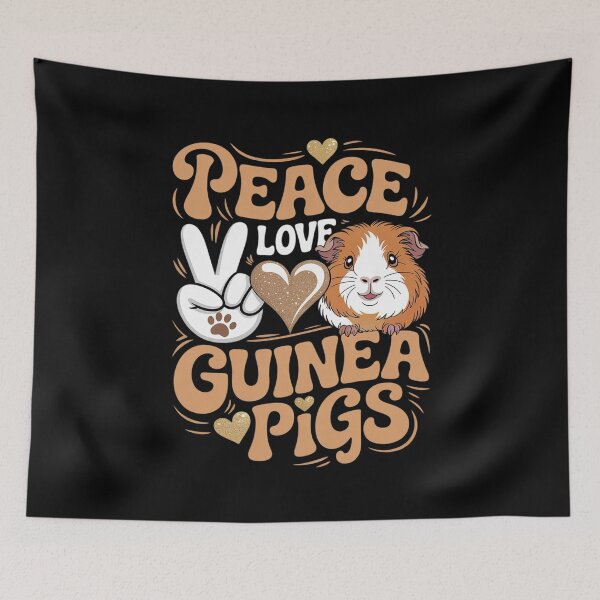 Item preview, Peace love guinea pigs for Guinea Pigs lover designed and sold by joyouartArt.