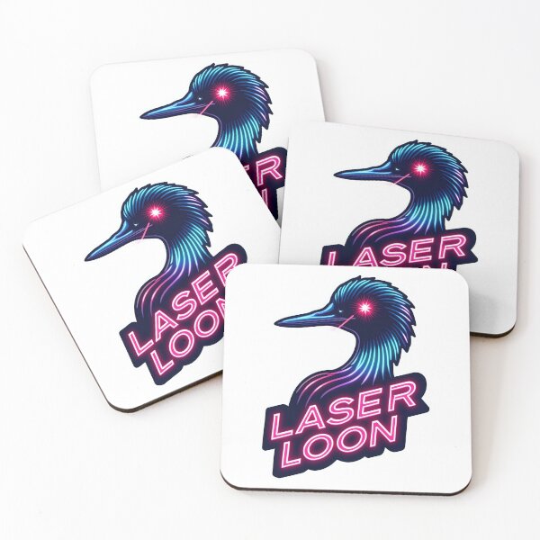 Item preview, Laser Loon - Retro Neon Synthwave Minnesota Bird designed and sold by The Grumpy Pet Club.