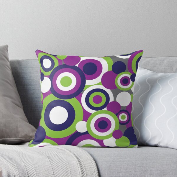 Item preview, Purple Navy Green White Gray Circles designed and sold by Digitalmyth's Designs.