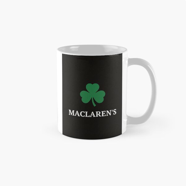 Item preview, MacLaren's Pub Shamrock Logo Black Background Art designed and sold by DGtaLrtcom.