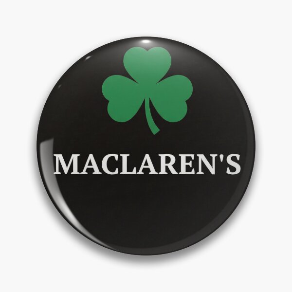 Item preview, MacLaren's Pub Shamrock Logo Black Background Art designed and sold by DGtaLrtcom.