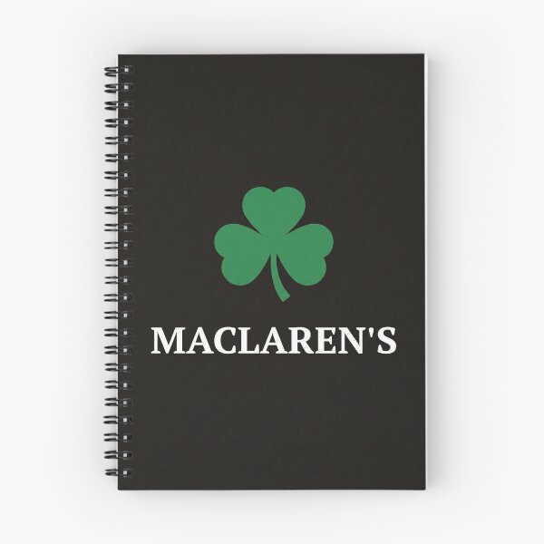 Item preview, MacLaren's Pub Shamrock Logo Black Background Art designed and sold by DGtaLrtcom.