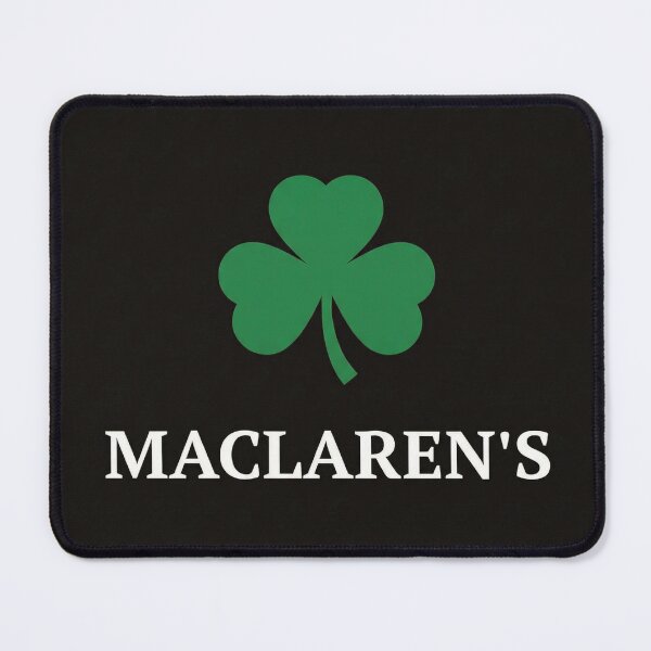 Item preview, MacLaren's Pub Shamrock Logo Black Background Art designed and sold by DGtaLrtcom.