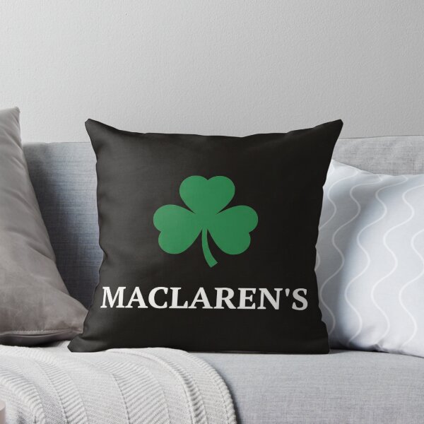 Item preview, MacLaren's Pub Shamrock Logo Black Background Art designed and sold by DGtaLrtcom.