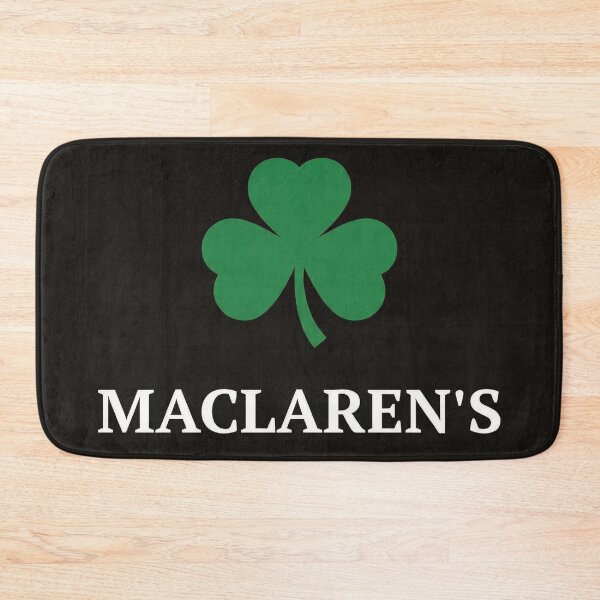 Item preview, MacLaren's Pub Shamrock Logo Black Background Art designed and sold by DGtaLrtcom.