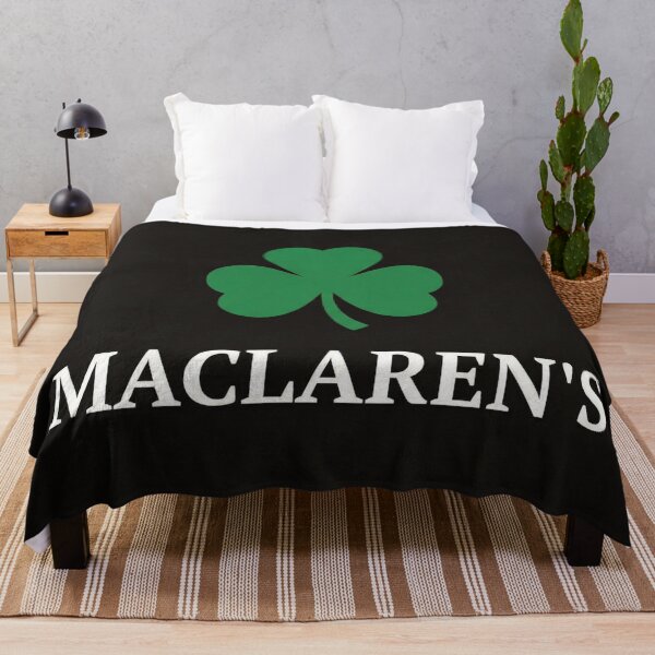 Item preview, MacLaren's Pub Shamrock Logo Black Background Art designed and sold by DGtaLrtcom.