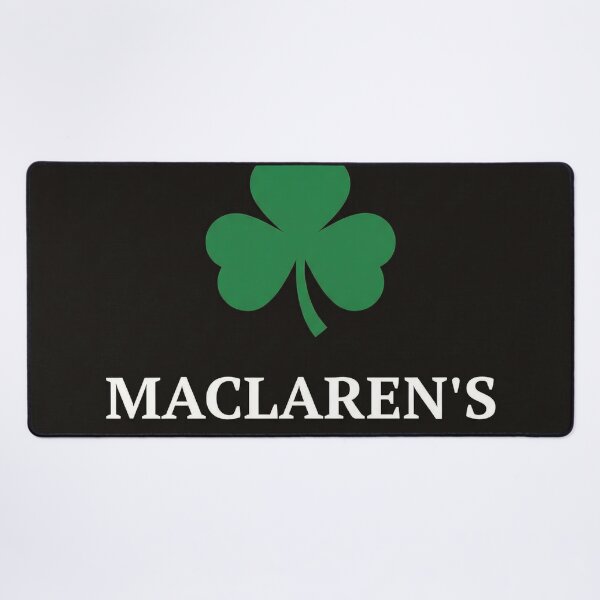 Item preview, MacLaren's Pub Shamrock Logo Black Background Art designed and sold by DGtaLrtcom.