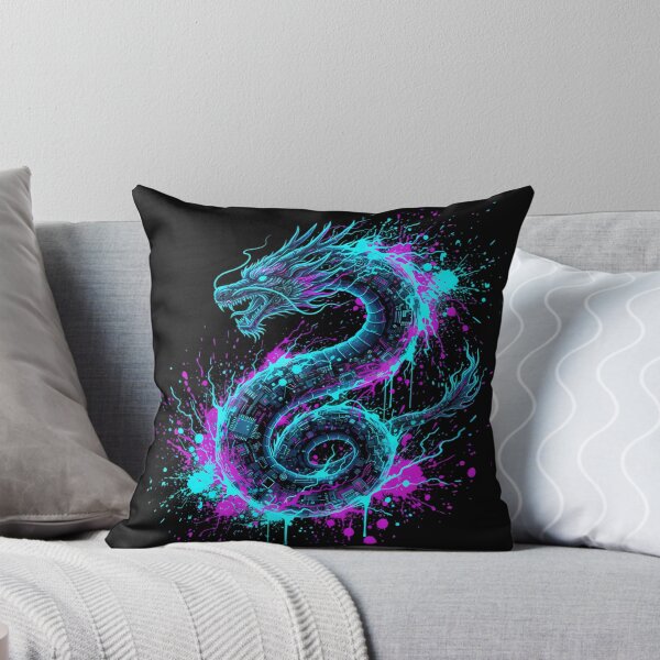 Item preview, Digital Dragon - Neon Pixel Storm & Data Flow designed and sold by ImpactVibe.