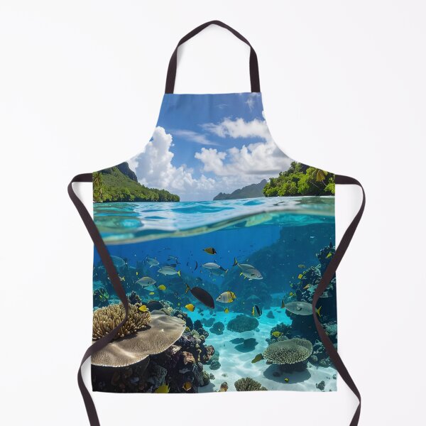 Item preview, Exotic tropical lagoon – Immersive underwater landscape designed and sold by Schoenenwald — Art Japonais, Zen & Nature.