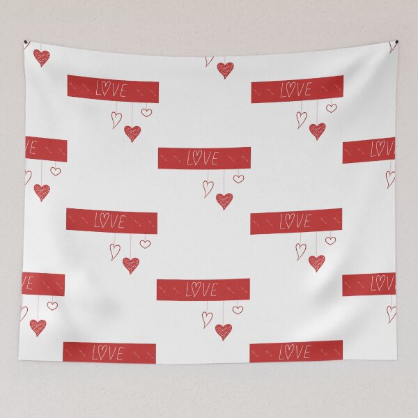 Item preview, Love Heart Banner – Minimalist Valentine’s Day Design designed and sold by SimoesArtistry.