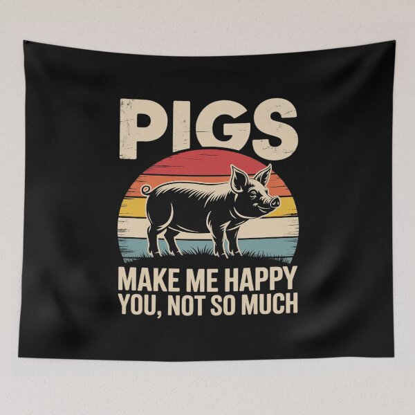 Item preview, Pigs Make Me Happy You Not So Much Pig Lover Farming Farmer T designed and sold by joyouartArt.