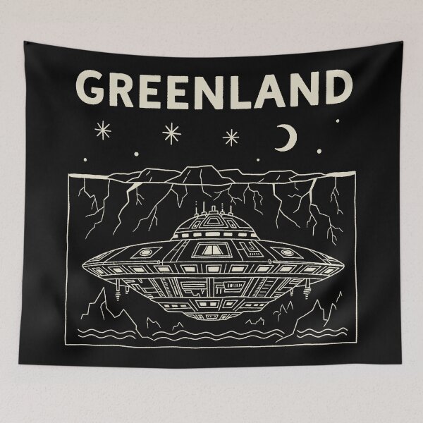 Item preview, Greenland Secret Alien Base Underground UFO Retro designed and sold by zzz888.