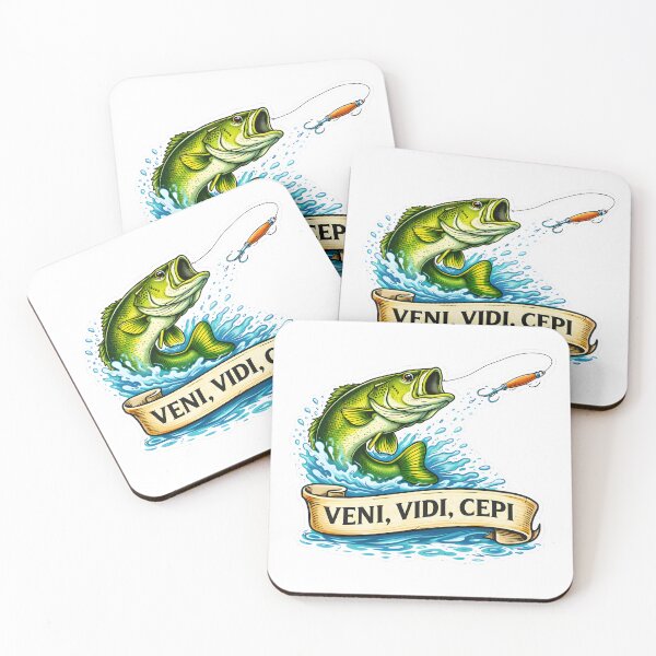 Item preview, Veni Vidi Cepi – Funny Fishing Shirt with Jumping Fish designed and sold by SVALANART.