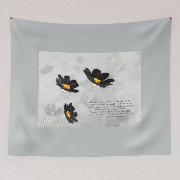 Item preview, Until We Meet Again Beautiful Cosmos Flowers designed and sold by Sharon Cummings Art.
