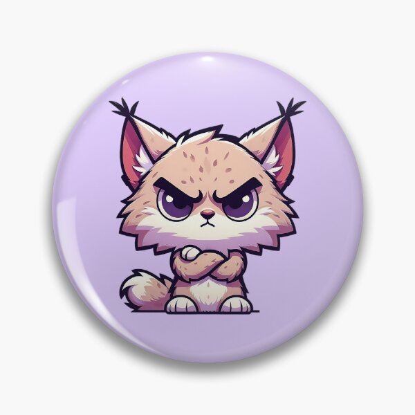 Item preview, Grumpy Cute Lynx - Funny Iberian Bobcat Cartoon designed and sold by GREENZ0NE.