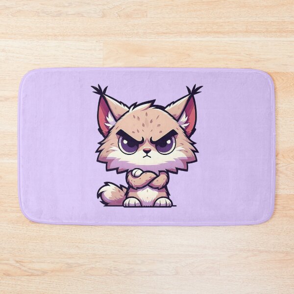 Item preview, Grumpy Cute Lynx - Funny Iberian Bobcat Cartoon designed and sold by GREENZ0NE.