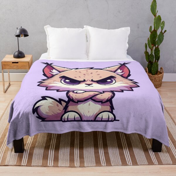 Item preview, Grumpy Cute Lynx - Funny Iberian Bobcat Cartoon designed and sold by GREENZ0NE.