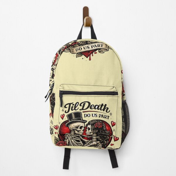 Item preview, Til Death Do Us Part Skeleton Lovers – Gothic Valentine Tattoo Style AI Art designed and sold by Cleora Visuals.