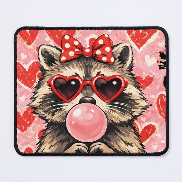 Item preview, Vintage Funny Valentine Raccoon Lover Heart XOXO designed and sold by gear-posters.