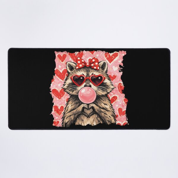Item preview, Vintage Funny Valentine Raccoon Lover Heart XOXO designed and sold by gear-posters.