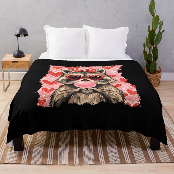 Item preview, Vintage Funny Valentine Raccoon Lover Heart XOXO designed and sold by gear-posters.