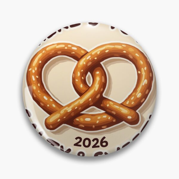 Item preview, A soft pretzel twisted into the shape of "26" with the text "Here's to a Salty & Sweet 2026!". designed and sold by STICKERS FOR SALE NOW.