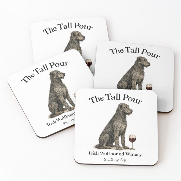 Item preview, The Tall Pour Irish Wolfhound Winery designed and sold by Irish Wolfhound Central.