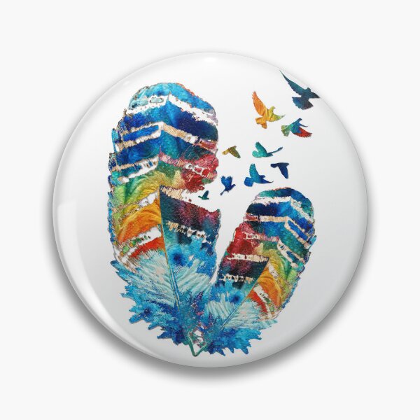 Item preview, Freedom Colorful Feather Art designed and sold by Sharon Cummings Art.