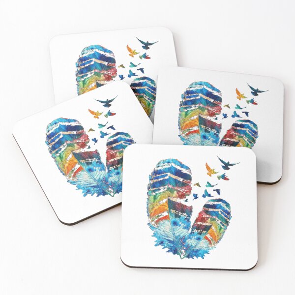 Item preview, Freedom Colorful Feather Art designed and sold by Sharon Cummings Art.