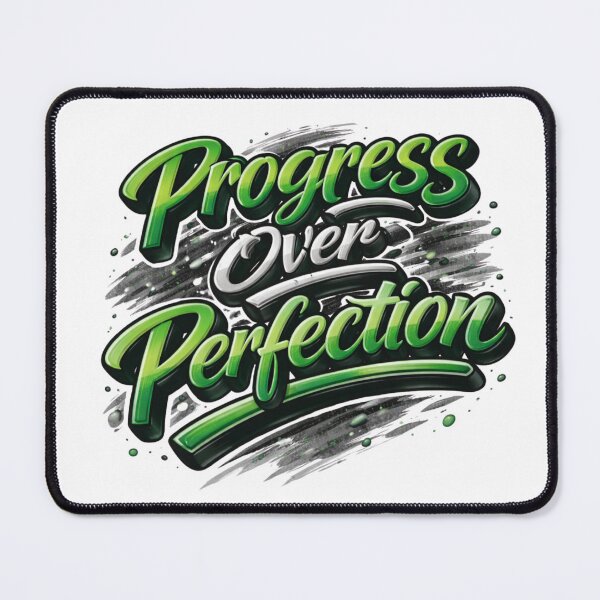 Item preview, Progress Over Perfection Typography Design Motivational designed and sold by IRON WINGS /USAF.