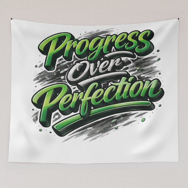Item preview, Progress Over Perfection Typography Design Motivational designed and sold by Combat Skies.