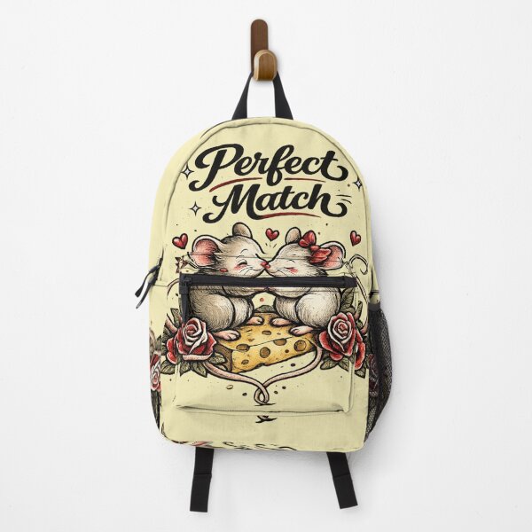 Item preview, Perfect Match Mice Valentine – Retro Tattoo Style Cheese Lovers – AI Art designed and sold by Cleora Art .