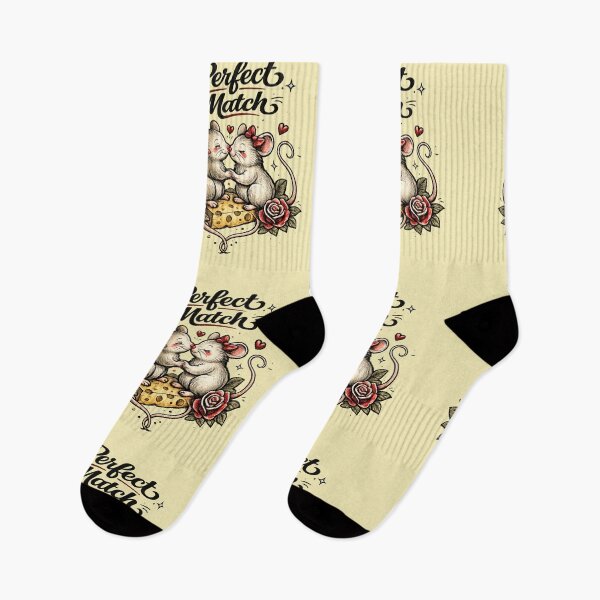 Item preview, Perfect Match Mice Valentine – Retro Tattoo Style Cheese Lovers – AI Art designed and sold by Cleora Art .