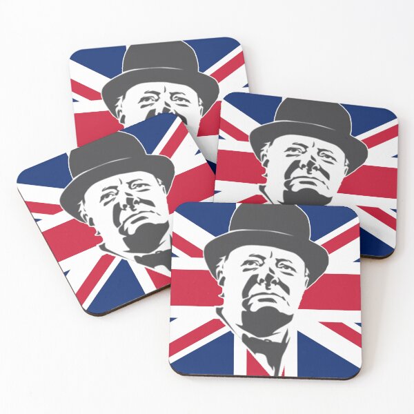 Item preview, Winston Churchill Silhouette Simple | Prime Minister Drawing Propaganda Art designed and sold by Based History.