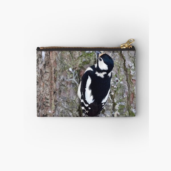 Item preview, Pinewall. Great spotted woodpecker Winter 2026 designed and sold by Jouko Lehto Photography.