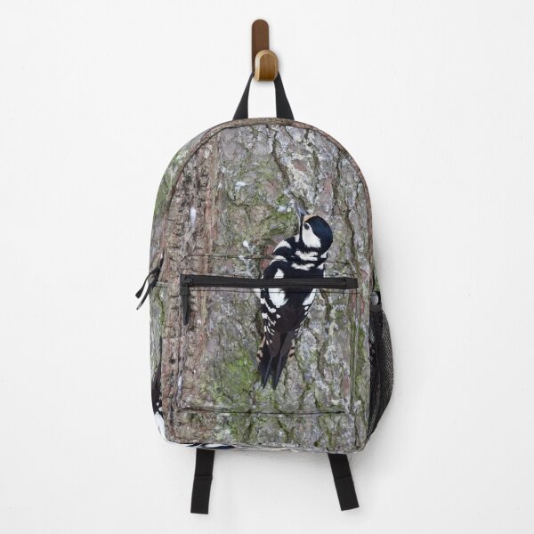 Item preview, Pinewall. Great spotted woodpecker Winter 2026 designed and sold by Jouko Lehto Photography.