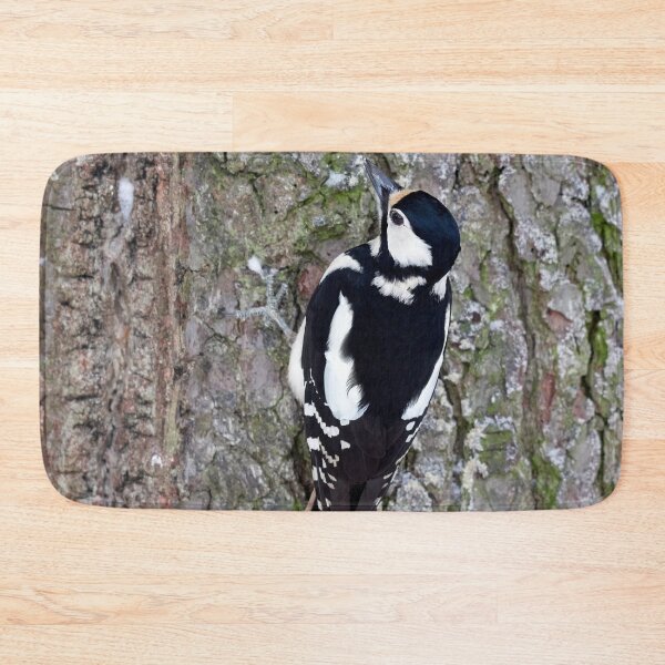Item preview, Pinewall. Great spotted woodpecker Winter 2026 designed and sold by Jouko Lehto Photography.