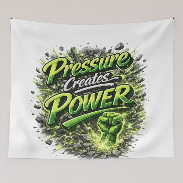 Item preview, Pressure Creates Power Motivational Typography Design designed and sold by Combat Skies.