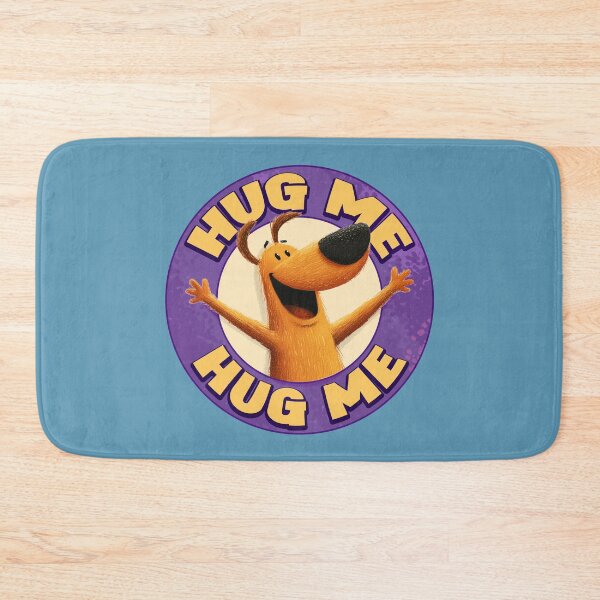 Item preview, Hug Me Badge Cartoon Dog (Purple) designed and sold by M&A Design House.