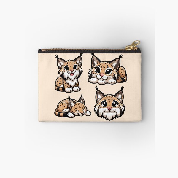 Item preview, Cute Lynx Life Sticker Pack - 4 Funny Felines designed and sold by GREENZ0NE.