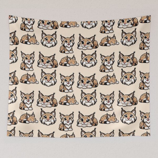 Item preview, Cute Lynx Life Sticker Pack - 4 Funny Felines designed and sold by GREENZ0NE.