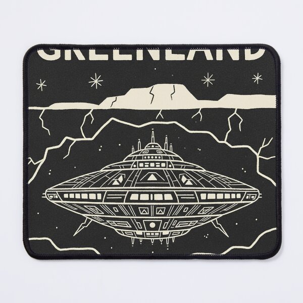Item preview, Greenland Buried Alien Spaceship Retro Line Art designed and sold by zzz888.